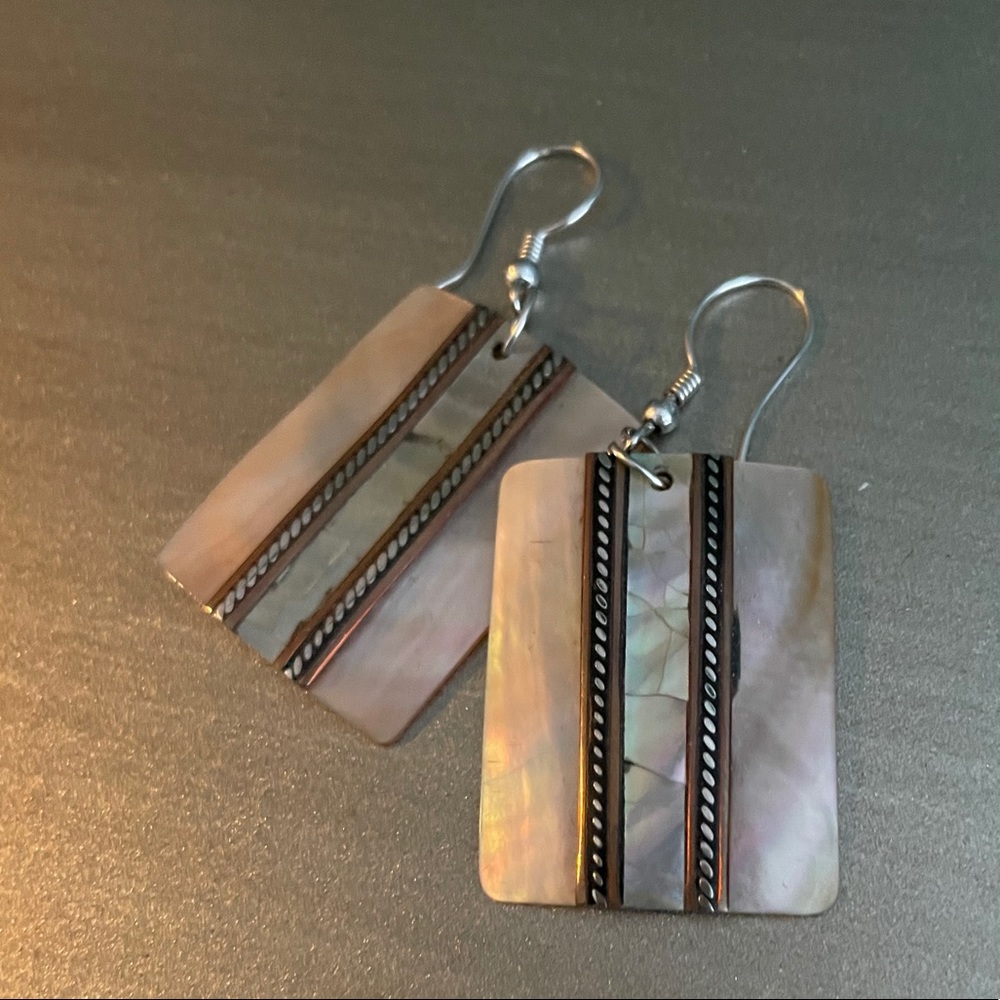 Handmade mother of pearl earrings